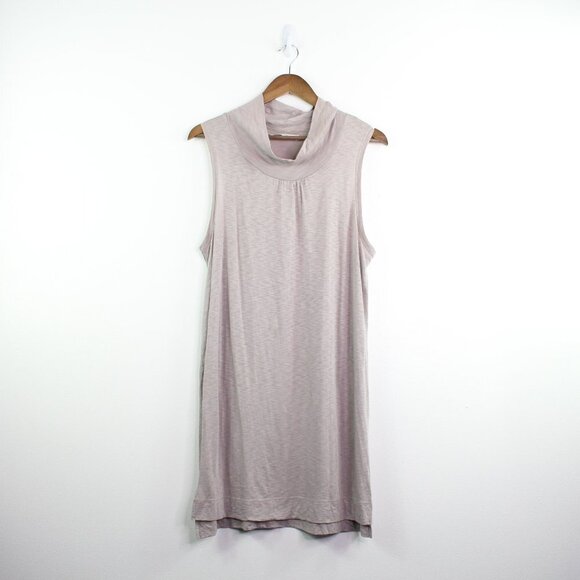 FIG Metro Sleeveless Slub Turtle Cowl Neck Top Grey‎ L - Picture 1 of 9